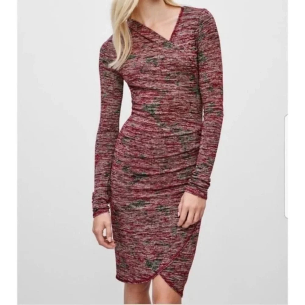 Aritzia Wilfred Free Burgundy  Klum Dress